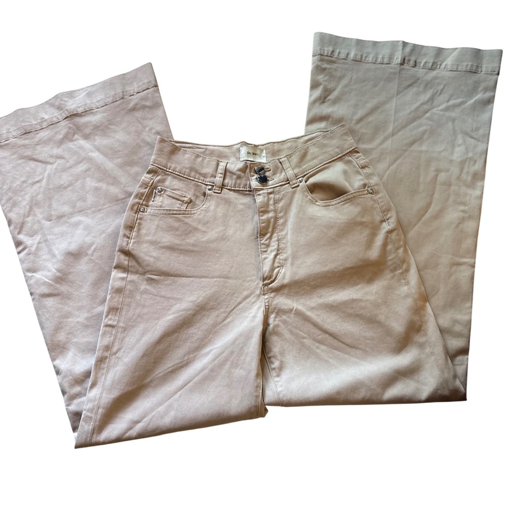 DL1961 Tan Wide Leg Jeans Size 26